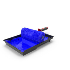 Used Paint Roller with Tray PNG