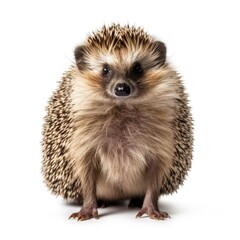 Obraz premium hedgehog standing on a white background