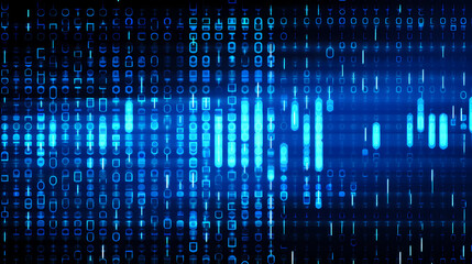 Blue technology background, blue hexagon background