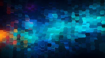Blue technology background, blue hexagon background