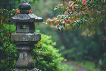 japanese lantern in the garden
