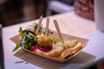 salmon and sandwich, thai food, street food, istria