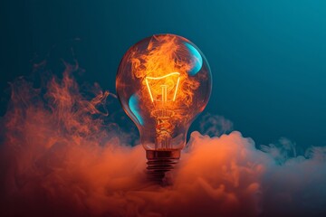 Explore the creative depths of the human brain as it ignites with innovative business ideas, symbolized by a glowing light bulb in this conceptual image.