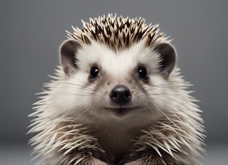 Portrait of a cute little hedgehog (Erinaceus Europaeus) - obrazy, fototapety, plakaty