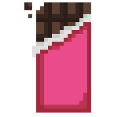 Pink chocolate bar pixel art