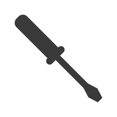 Screwdriver glyph icon isolated on white background.Vector illustration