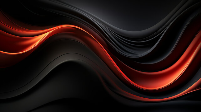 Abstract red and black shapes background © alexkich