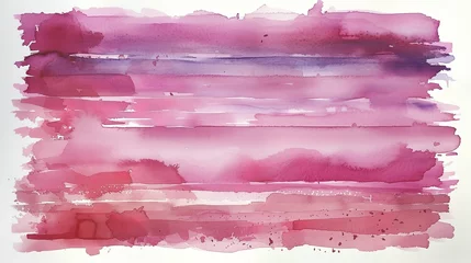 Foto op Aluminium Watercolor of light pink wide horizontal lines pattern  © Thanthara