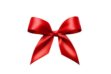 Fototapeta premium Red straight ribbon strip isolated on transparent background Generative Ai