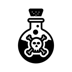 Vector solid black icon for Harmful