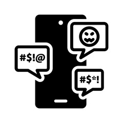 Vector solid black icon for Trolling