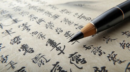 Elegant shots capturing the art of Chinese calligraphy