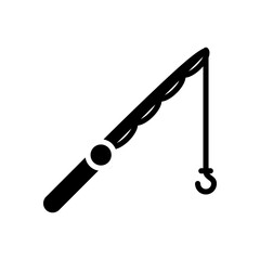 fishing rod icon symbol vector template collection