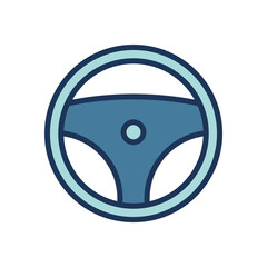 steering wheel icon symbol vector template collection