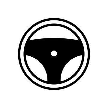 steering wheel icon symbol vector template collection