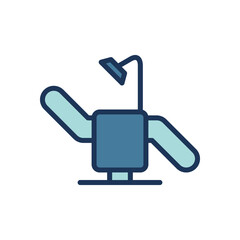 dentist chair icon symbol vector template collection