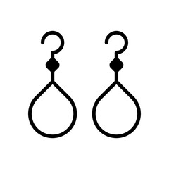 earrings icon symbol vector template collection