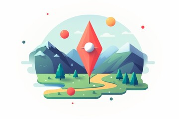 Red Object Floating in the Air