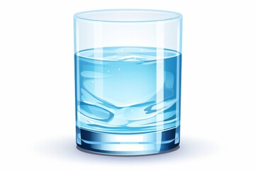 Glass Filled With Blue Liquid on Table