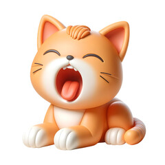 Naklejka premium Yawning cat