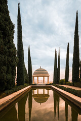 Historic rotunda at La Concepcion Botanical Garden in Malaga, Spain. Formerly an aristocratic...