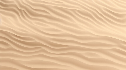 Desert landscape with golden sand dunes with fluffy clouds blue sky. - obrazy, fototapety, plakaty