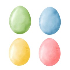 Set of watercolor Easter eggs - 731565667