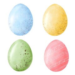 Set of watercolor Easter eggs - 731566650