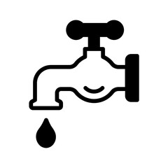 Vector solid black icon for Leak