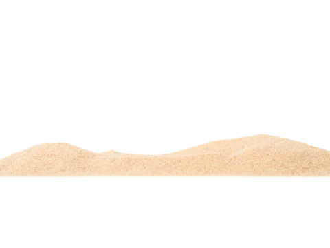 Sand Beach Isolated White Background Texture Summer Desert Zen Garden Coast Ocean for Vacation, Hot Summer Tropical Scene Chill Nature, Summer Time Yoga Holiday Dune Pile Dry Brown Heap Particle.