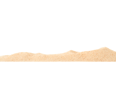 Sand Beach Isolated White Background Texture Summer Desert Zen Garden Coast Ocean for Vacation, Hot Summer Tropical Scene Chill Nature, Summer Time Yoga Holiday Dune Pile Dry Brown Heap Particle.