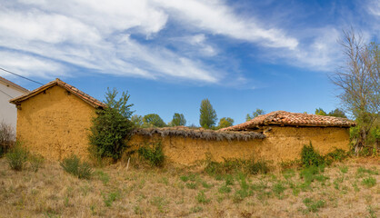 Old rural adobe construction to store livestock