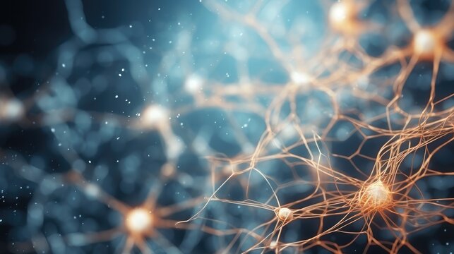 Abstract microscopic neural connections mycelium background nerve mind brain system sense