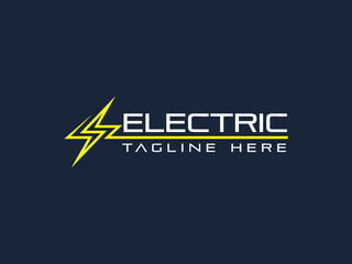 electric logo vector illustration. lightning energy logo template