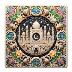 Fototapeta na wymiar islamic symbol and logo representing the festive spirit of islamic event and celebration
