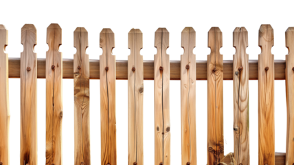 wooden fence,isolated on transparent background