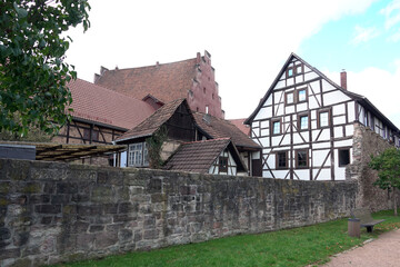 Fototapeta na wymiar Stadtmauer in Schmalkalden