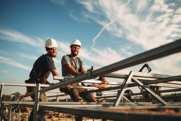 https://s.mj.run/tDVXwzHSiVM young strong men on construction site building metal frame house --ar 3:2 Job ID: 095037da-26db-4f08-98b7-a99736eac28d