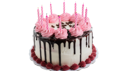 Sweet Sixteen Birthday Cake, isolated on transparent Background