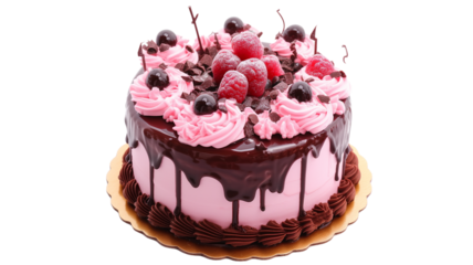 Sweet Sixteen Birthday Cake, isolated on transparent Background