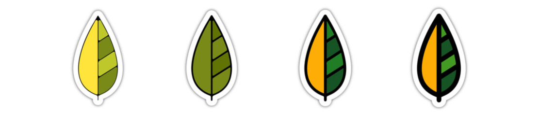 Icones symbole logo feuille arbre culture nature couleur relief