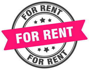 Fototapeta premium for rent stamp. for rent label on transparent background. round sign