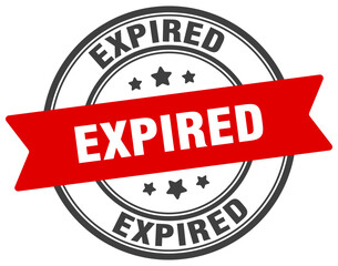 Fototapeta premium expired stamp. expired label on transparent background. round sign