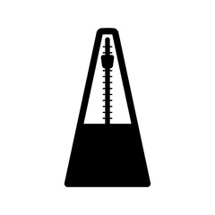 メトロノームのシンプルなモノクロアイコン