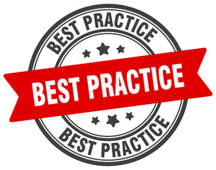 Fototapeta premium best practice stamp. best practice label on transparent background. round sign
