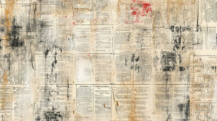 Old Newspaper paper grunge aged newsprint background. Vintage template texture