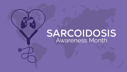 Vector illustration on the theme of Sarcoidosis awareness month observed each year during April banner, Holiday, poster, card and background design.