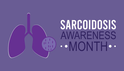 Vector illustration on the theme of Sarcoidosis awareness month observed each year during April banner, Holiday, poster, card and background design.