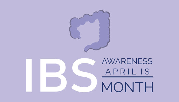 Vector illustration on the theme of Irritable Bowel Syndrome Awareness Month observed each year during April banner, Holiday, poster, card and background design.