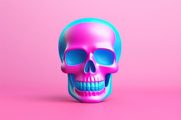 Fototapeta premium Little skull 3D Image isolated on clean studio background